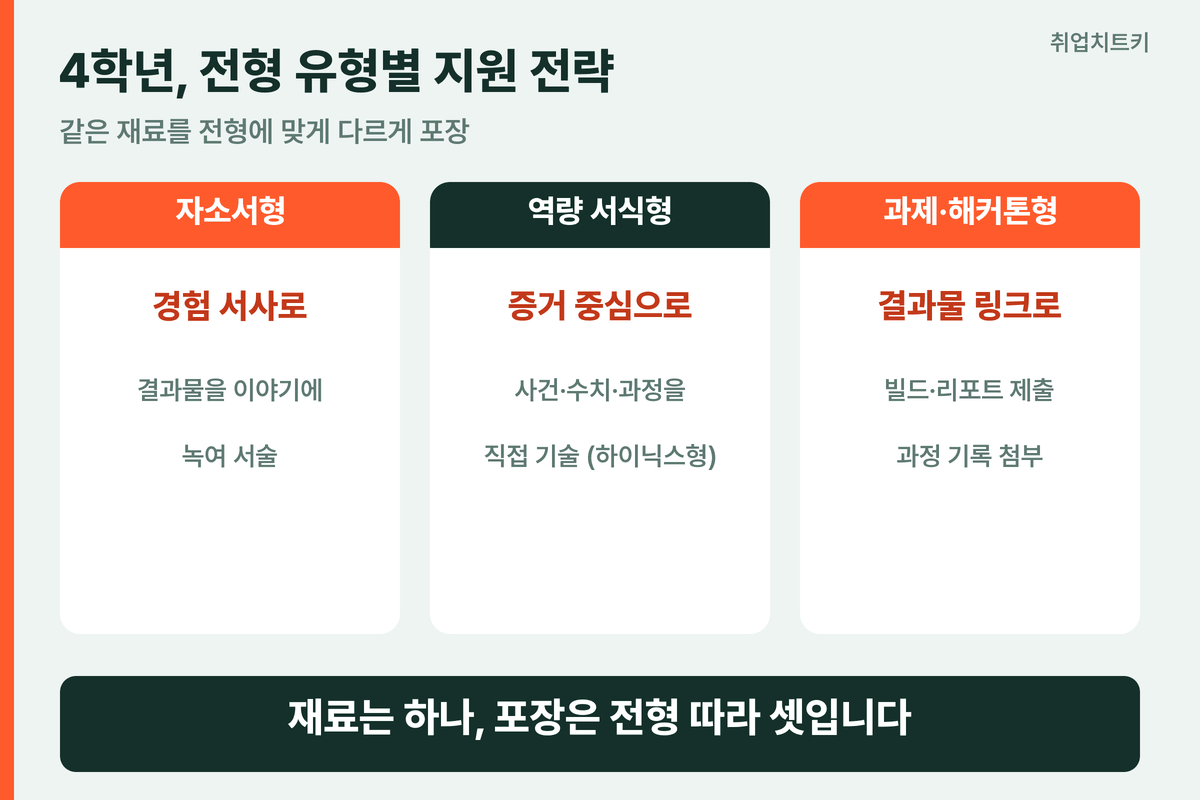 4학년 전형 유형별 지원 전략 자소서형 역량서식형 과제형