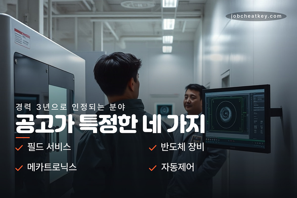 인정되는 경력 분야