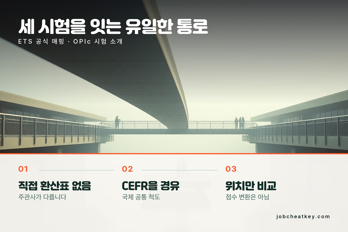 어학시험 환산은 CEFR을 경유