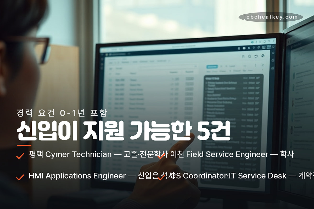 신입 가능 5건의 조건