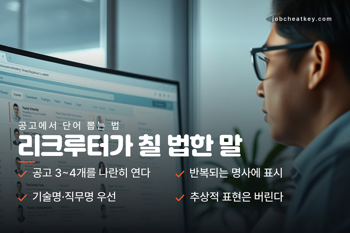 공고에서 단어를 뽑는 법