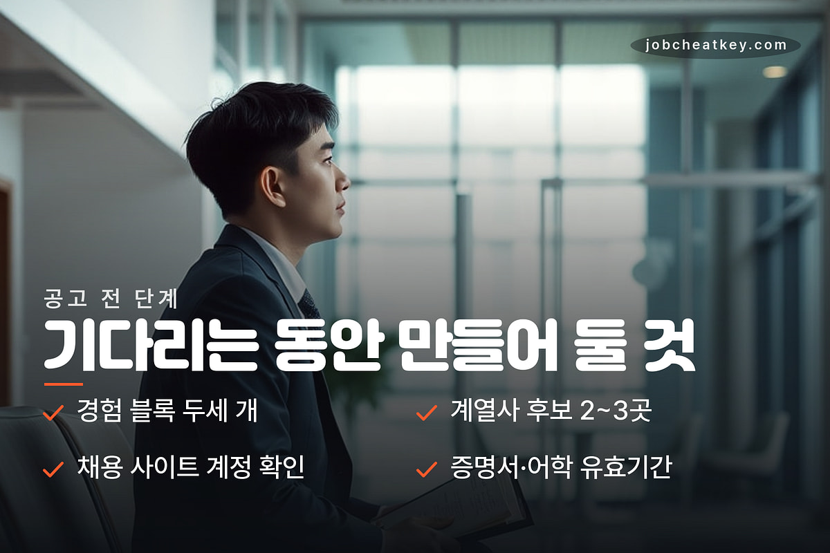 공고 전 준비 방식의 차이