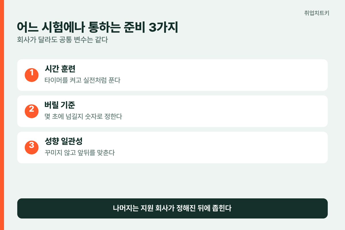 인적성 준비 공통 체크리스트