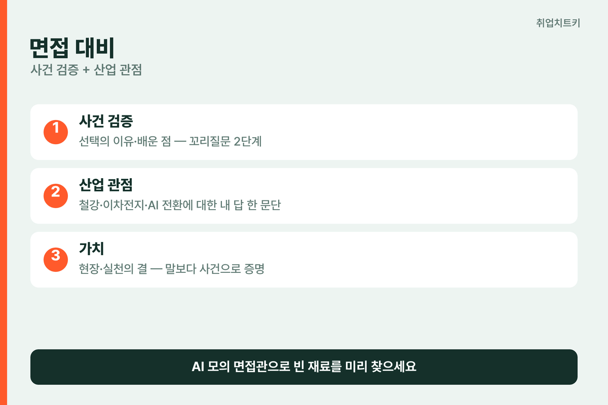 포스코 면접 대비법