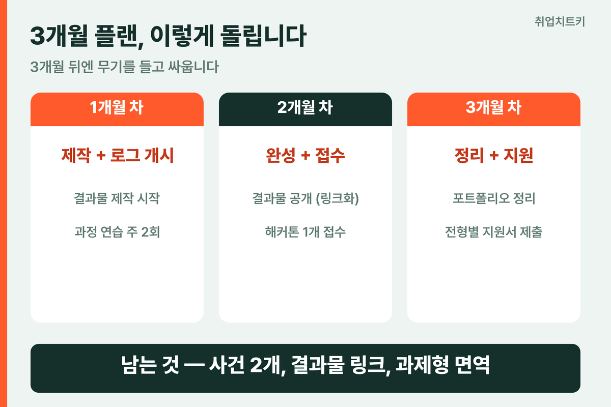 취준생 3개월 실행 플랜 월별 정리