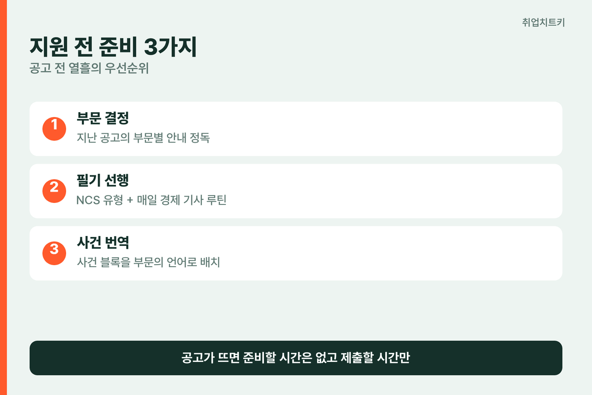국민은행 지원 전 준비