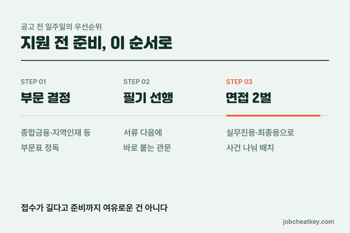 하나은행 지원 전 준비