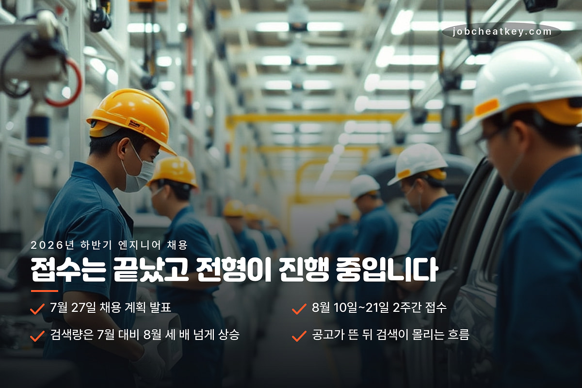 기아 생산직 채용 접수 마감과 전형 진행
