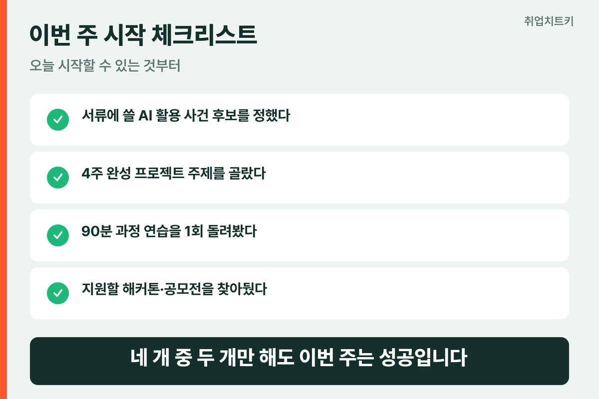 취준생이 바꿀 4가지 요약 체크리스트