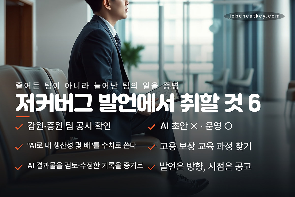 저커버그 발언에서 신입이 취할 것 6가지 체크리스트