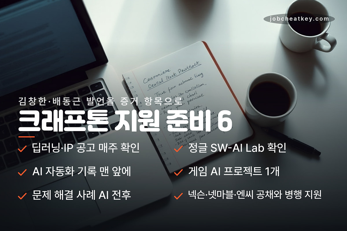 크래프톤 AI 퍼스트 시대 지원자 체크리스트 6가지