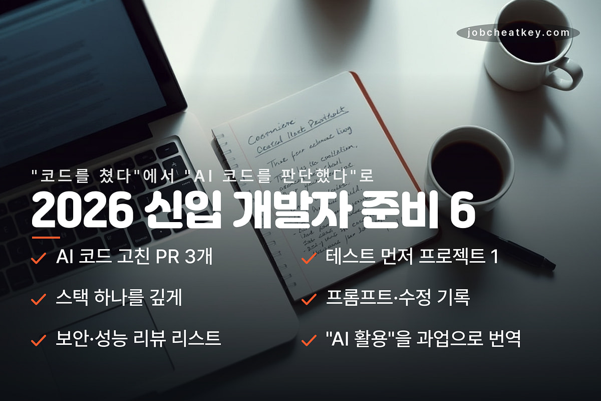 2026년 신입 개발자 준비 6가지 체크리스트, AI 코드 리뷰 중심
