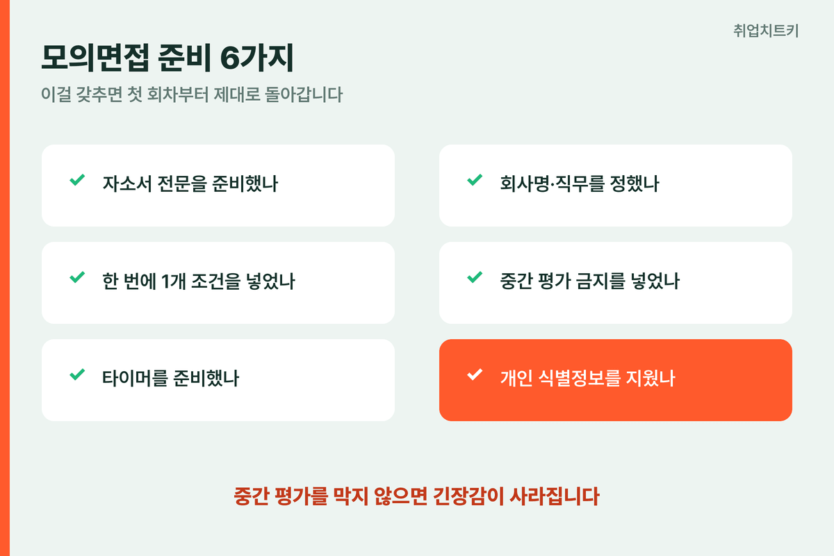 AI 모의면접 준비 6가지