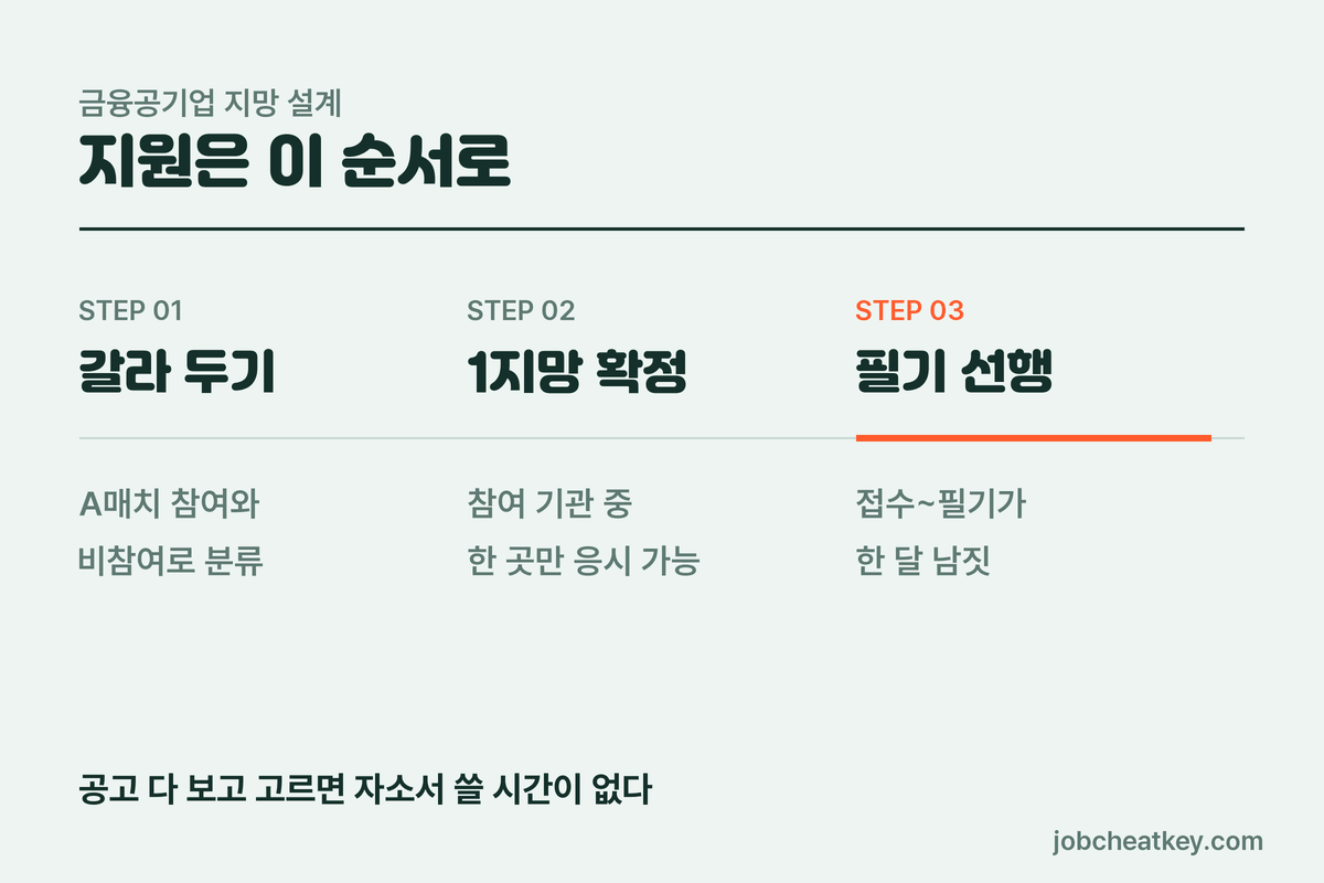 금융공기업 지원 순서
