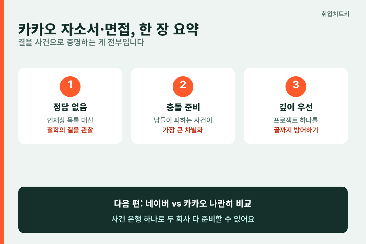 카카오 자소서 면접 핵심 요약