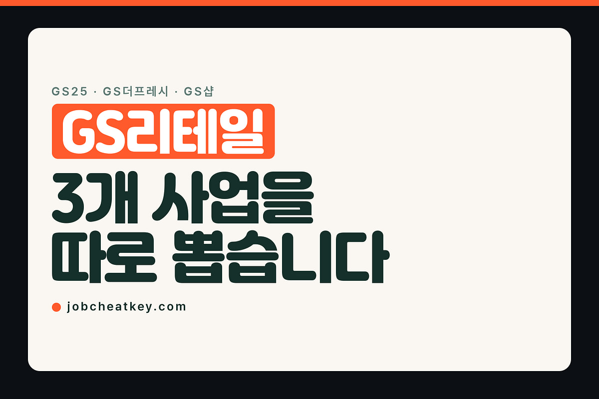GS리테일 채용, 3개 사업을 따로 뽑고 AI 역량검사가 붙습니다