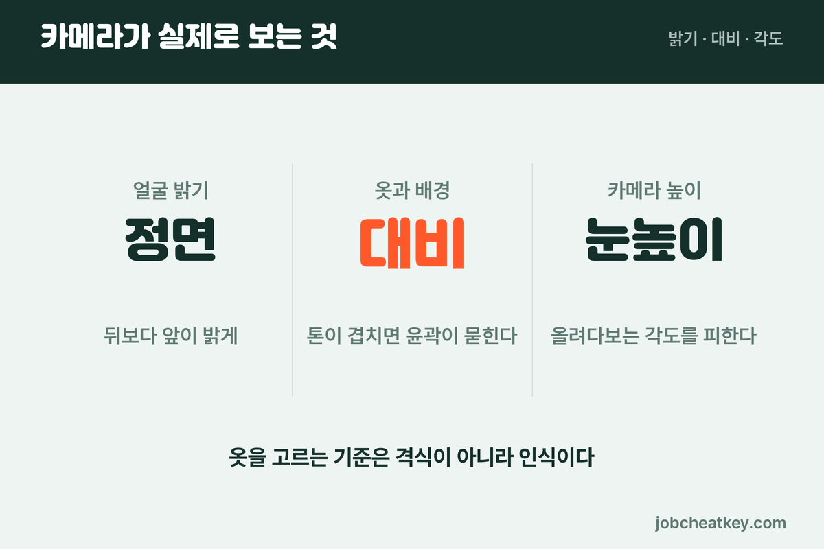 AI면접 복장을 고르는 기준은 밝기와 대비