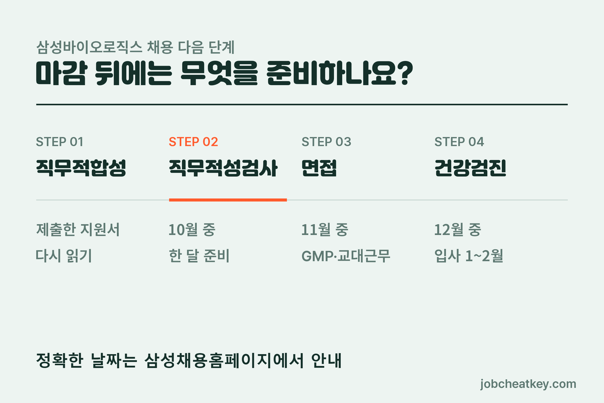 삼성바이오로직스 채용 마감 뒤 준비 순서