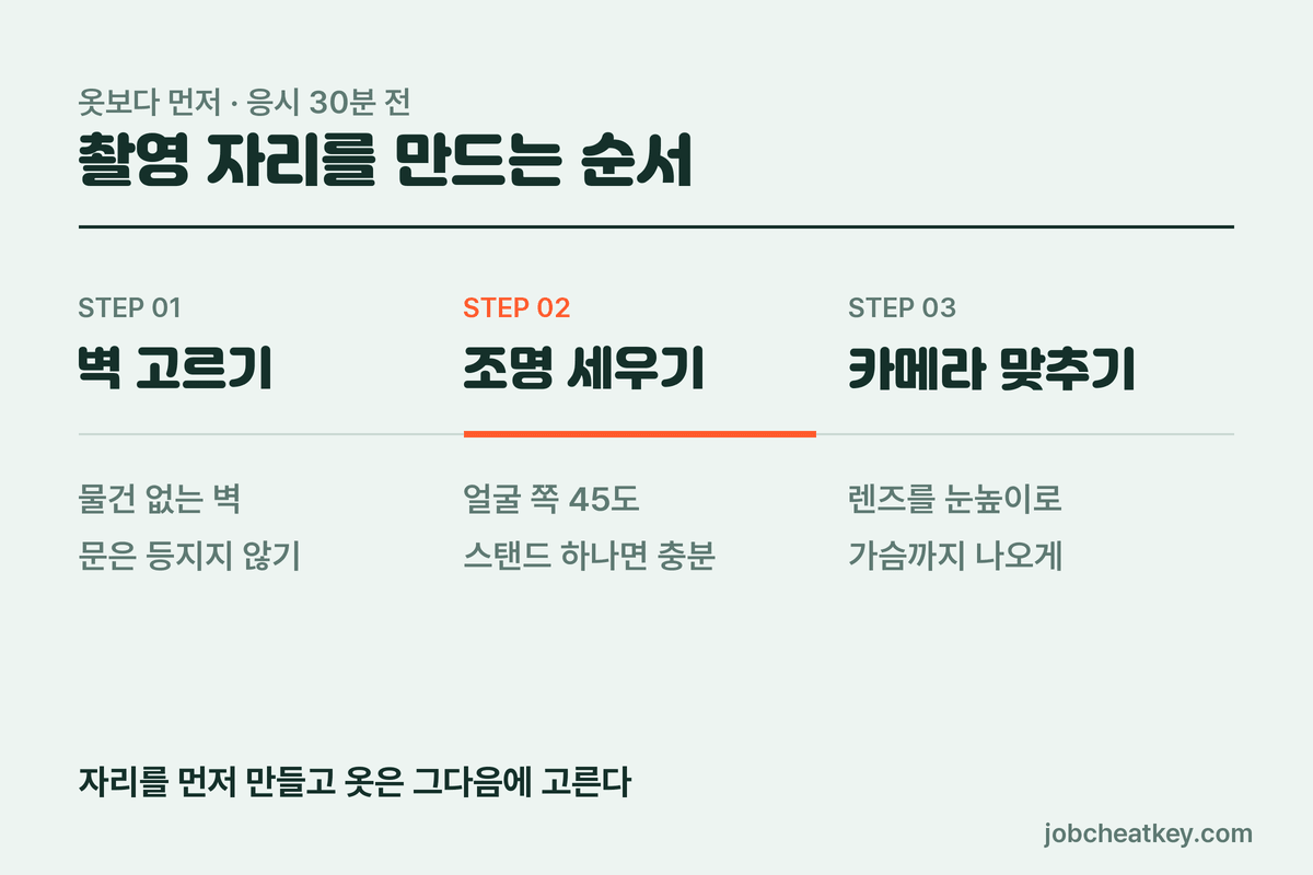 AI면접 복장보다 먼저 만드는 촬영 자리 순서