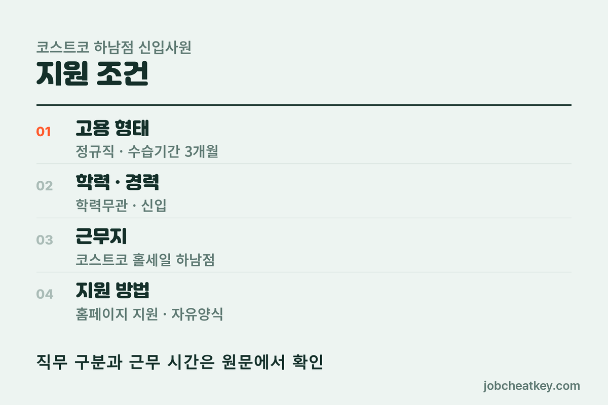 코스트코 채용 지원 조건