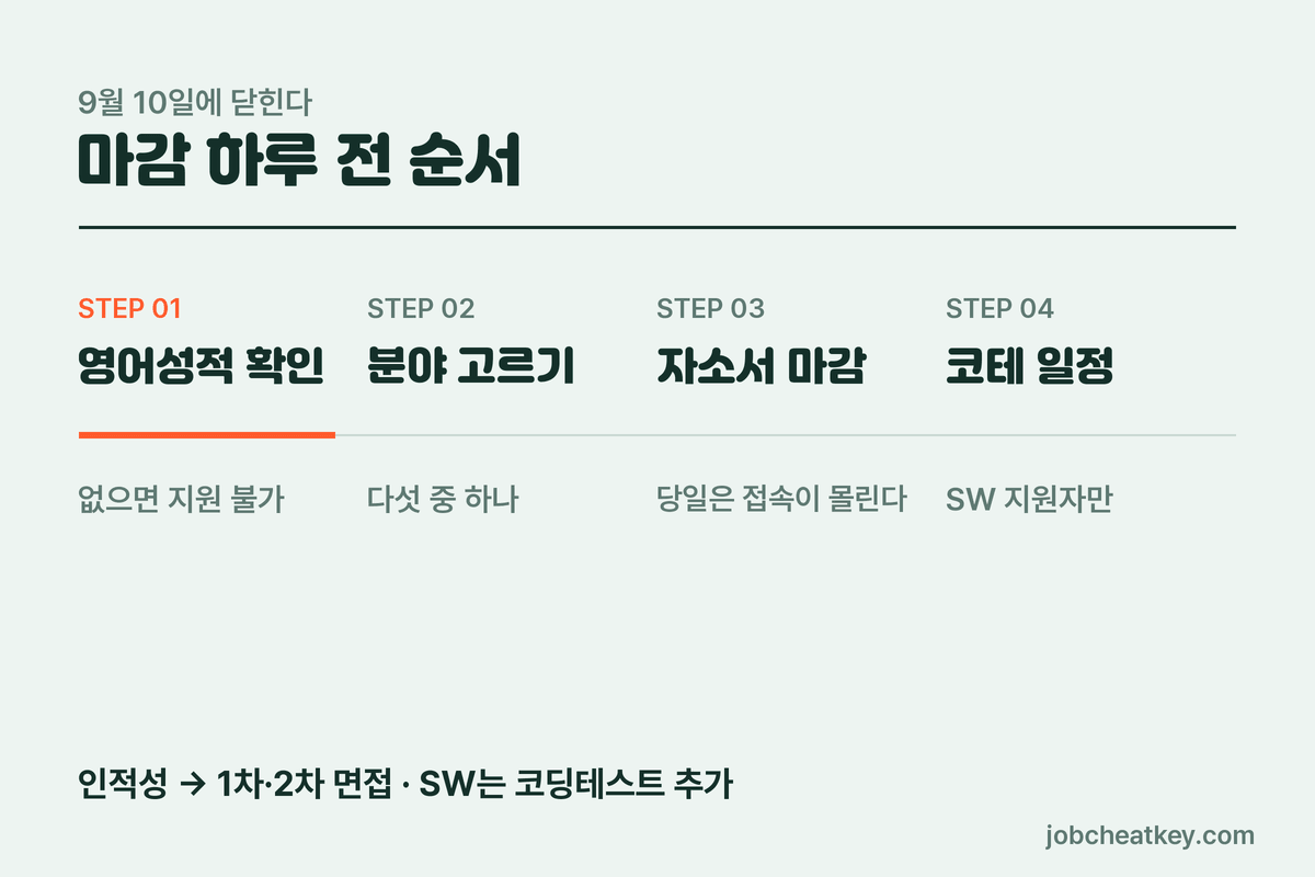 마감 하루 전 체크리스트