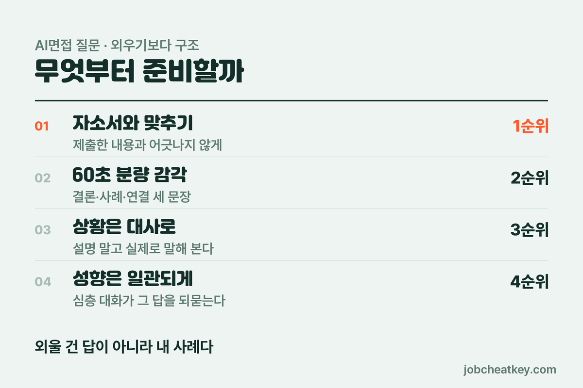 AI면접 질문은 외우는 게 아니라 사례를 세우는 일