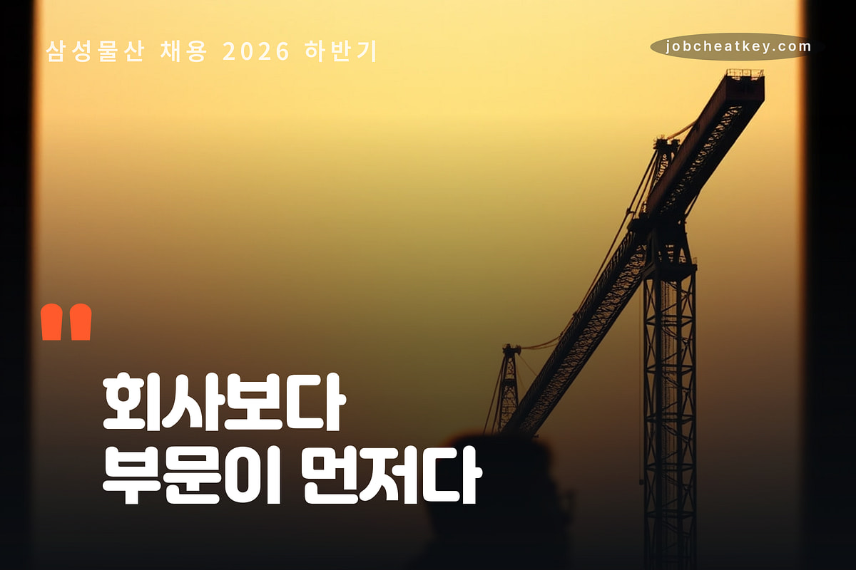 삼성물산 채용 회사보다 부문이 먼저