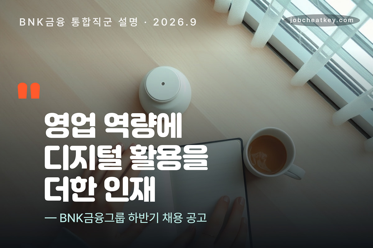 부산은행 채용 통합직군은 영업 역량에 디지털 활용을 더한 인재