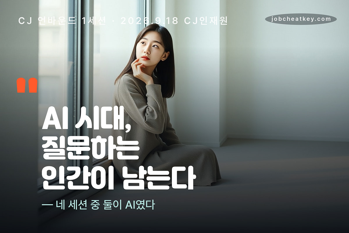 CJ제일제당 채용은 AI를 쓴 경험을 직무 언어로 묻습니다