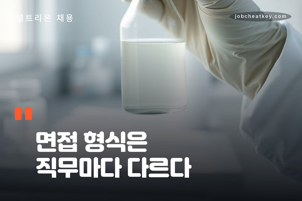셀트리온 면접은 직무마다 다르다