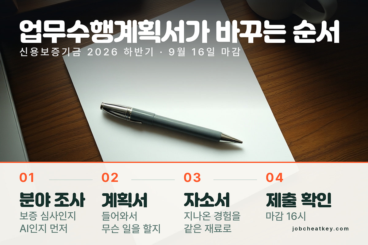 업무수행계획서가 바꾸는 준비 순서