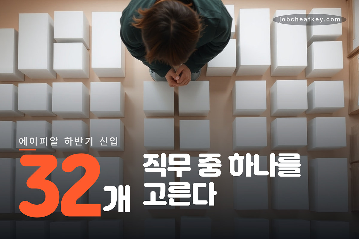 직무를 고르는 게 첫 관문