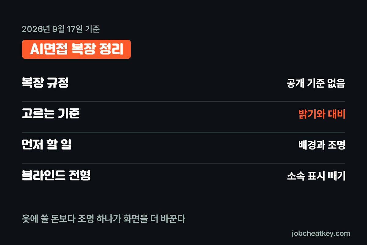 AI면접 복장 핵심 요약