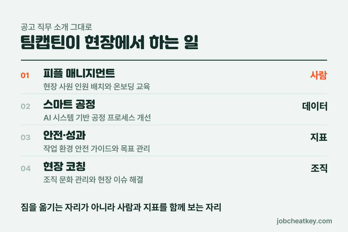 쿠팡풀필먼트 채용 팀캡틴 담당 업무