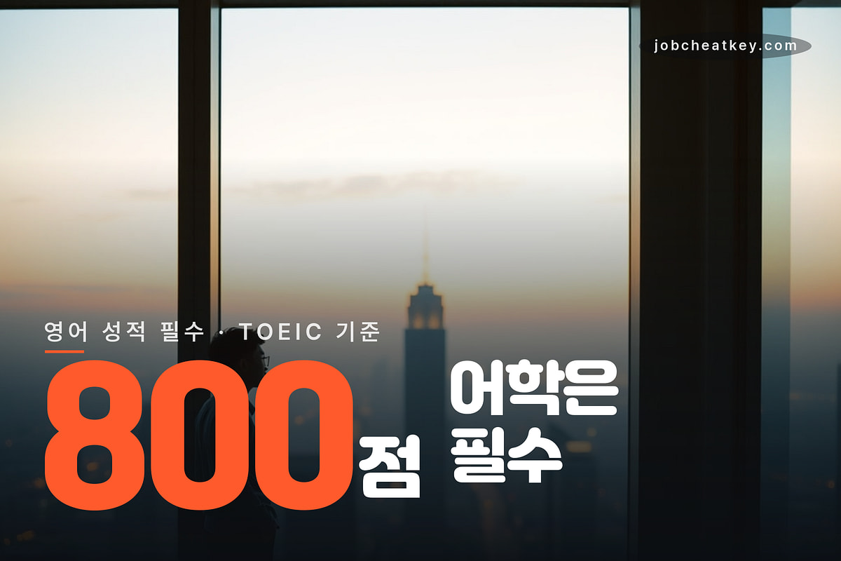 영어 성적 필수 TOEIC 800점 이상