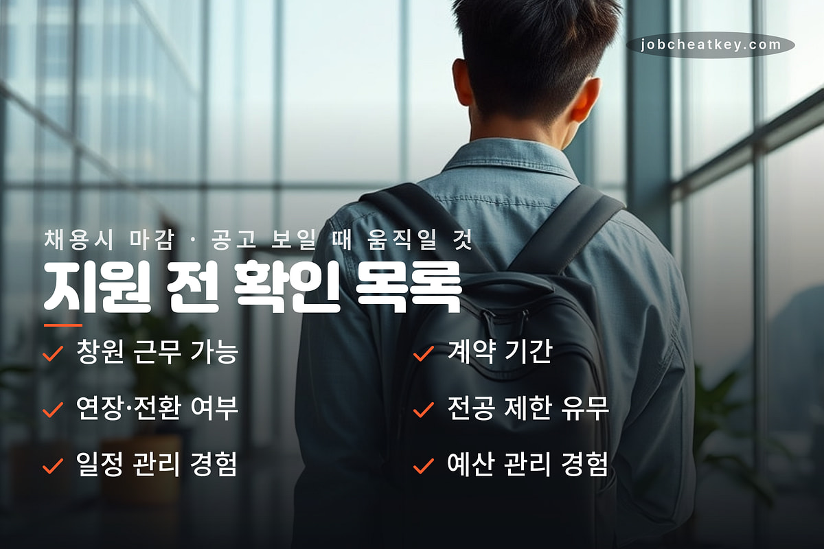 채용시 마감, 빨리 움직일 것
