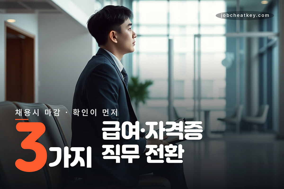 채용시 마감, 조건 확인이 먼저