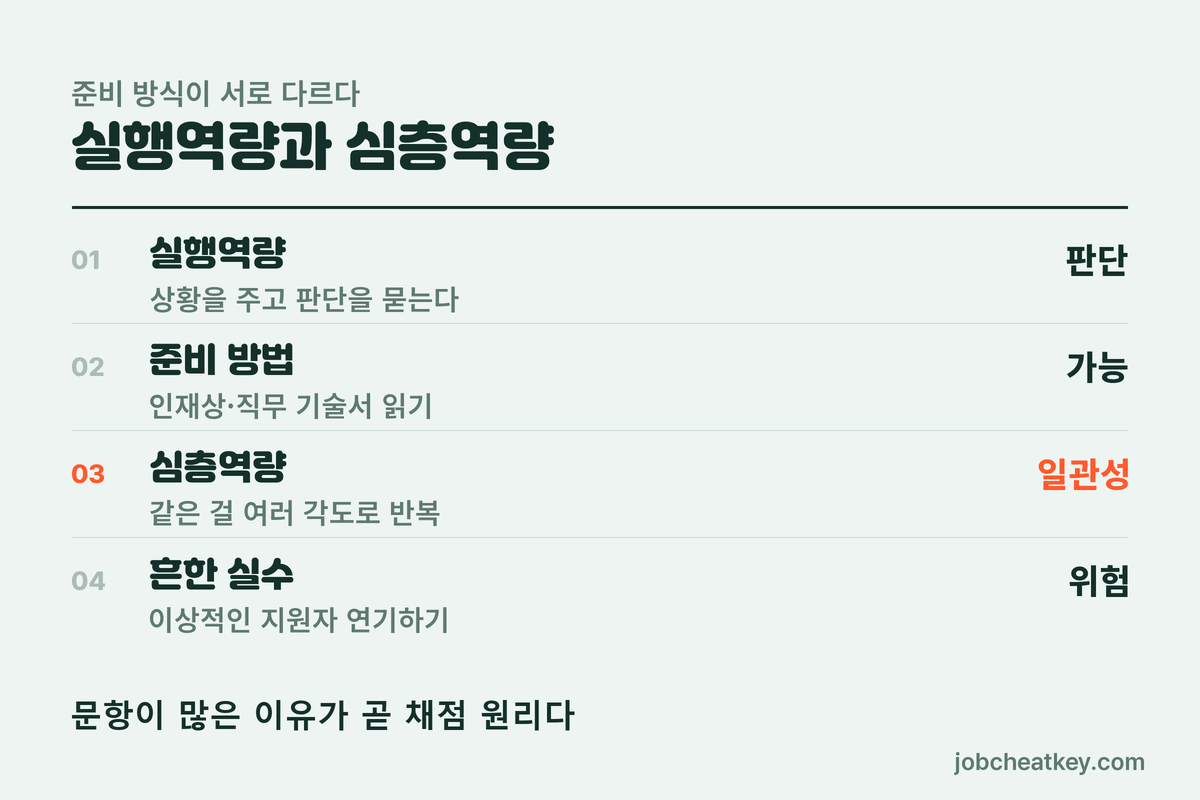 SKCT 실행역량과 심층역량 차이