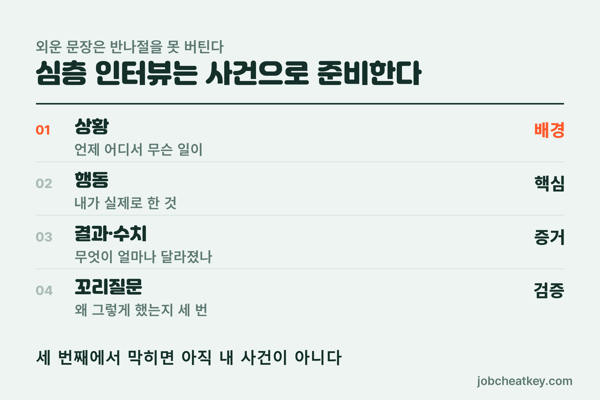 심층 인터뷰 사건 블록 만들기