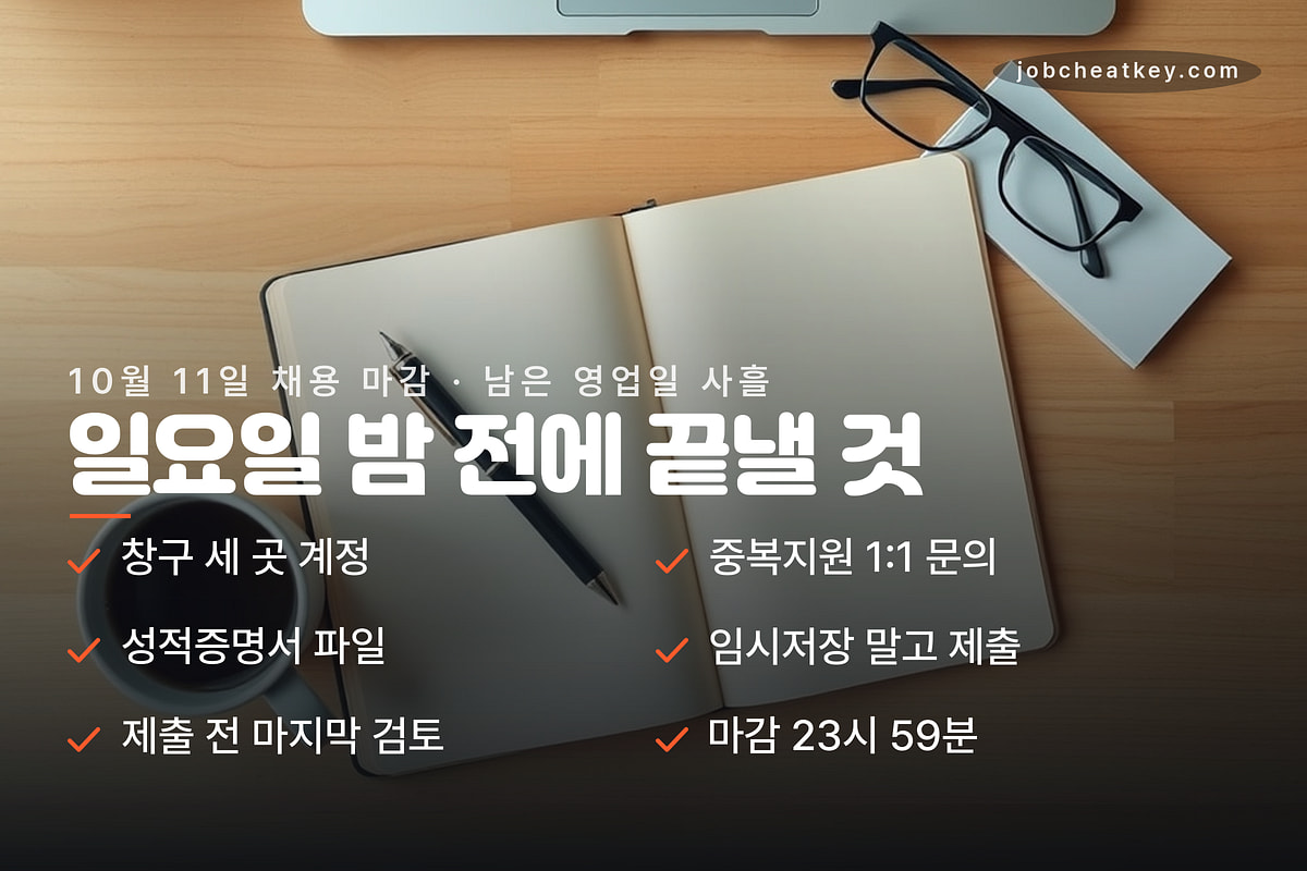 일요일 밤 전에 끝낼 것