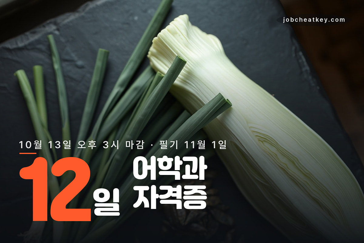 마감까지 12일, 순서는 어학부터