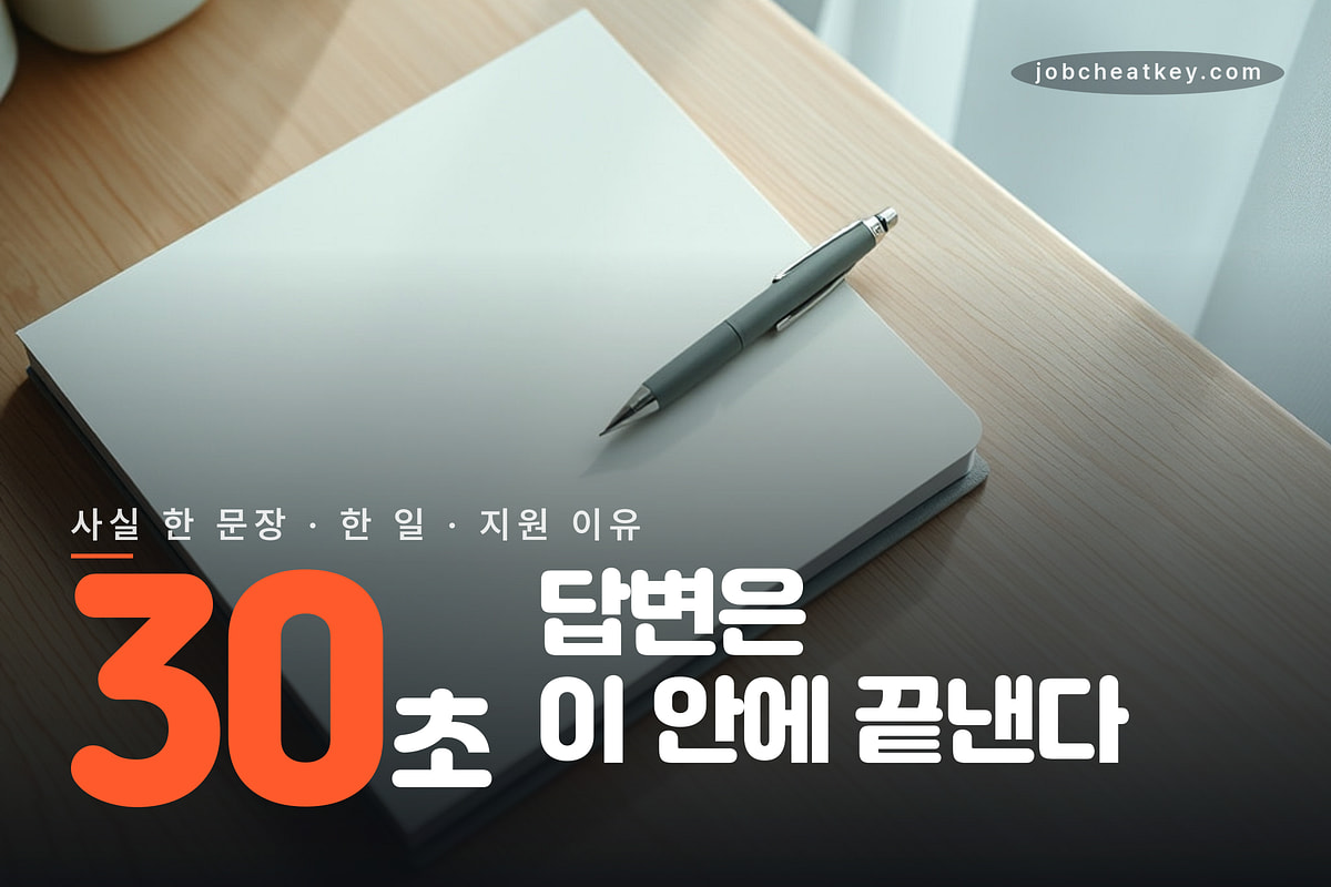 공백기 면접 질문 답변 준비 시간