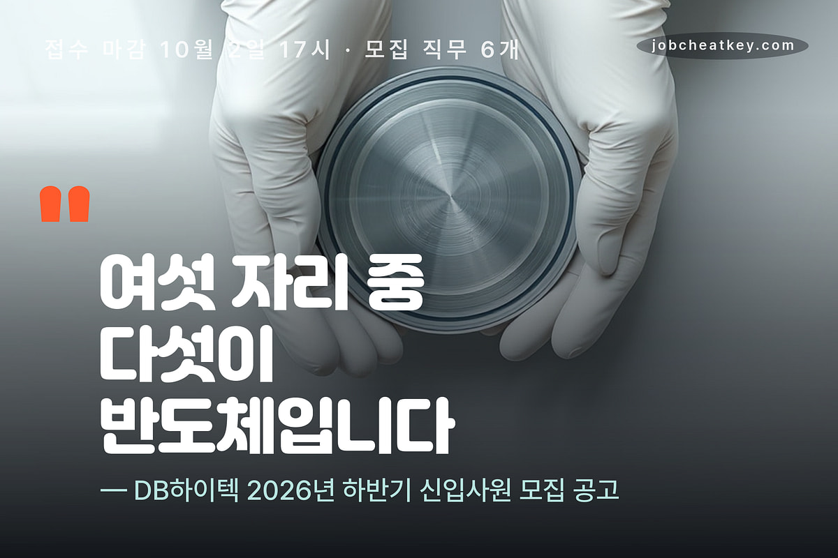 반도체 파운드리 직무로 하루 안에 지원서를 닫는 선택