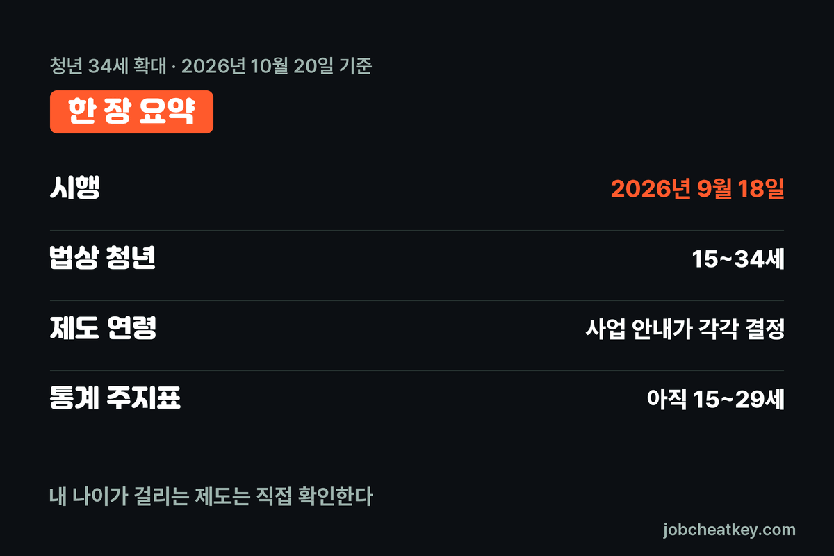 청년 34세 확대 한 장 요약